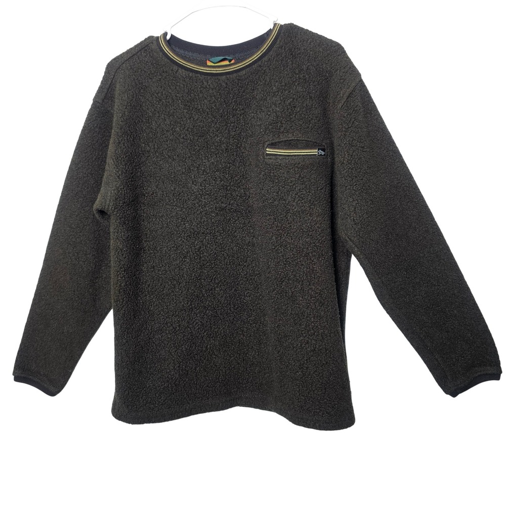 Horny Toad Mens Vintage Sherpa Fleece Pullover S Olive Green Gorpcore Outdoor